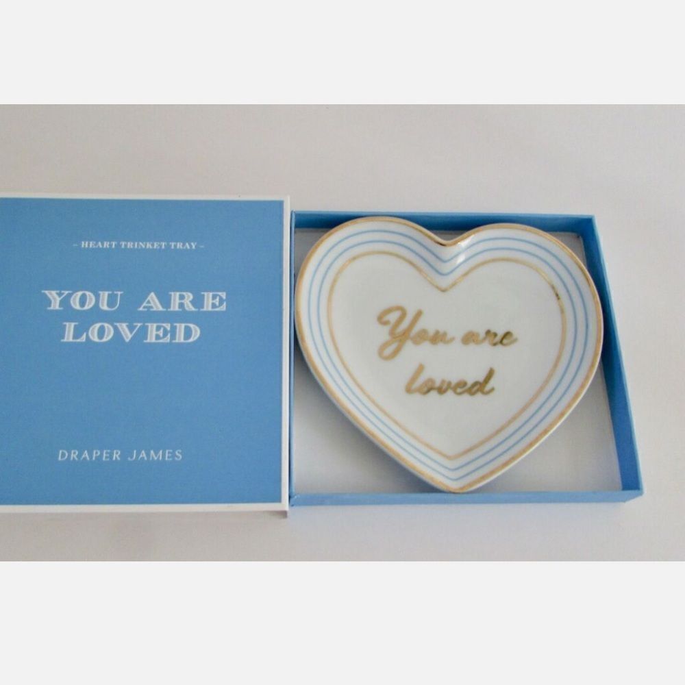 Draper James You are Loved Heart Trinket Tray NIB Ipsy bag